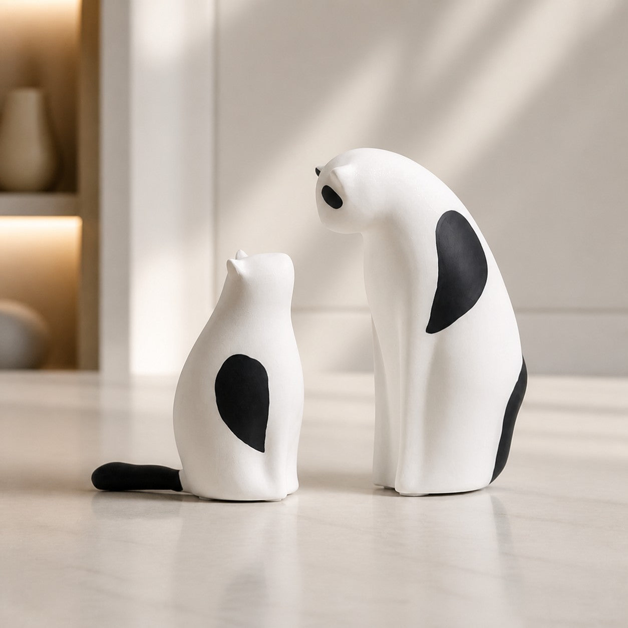 Felora resin cat sculpture variant or set