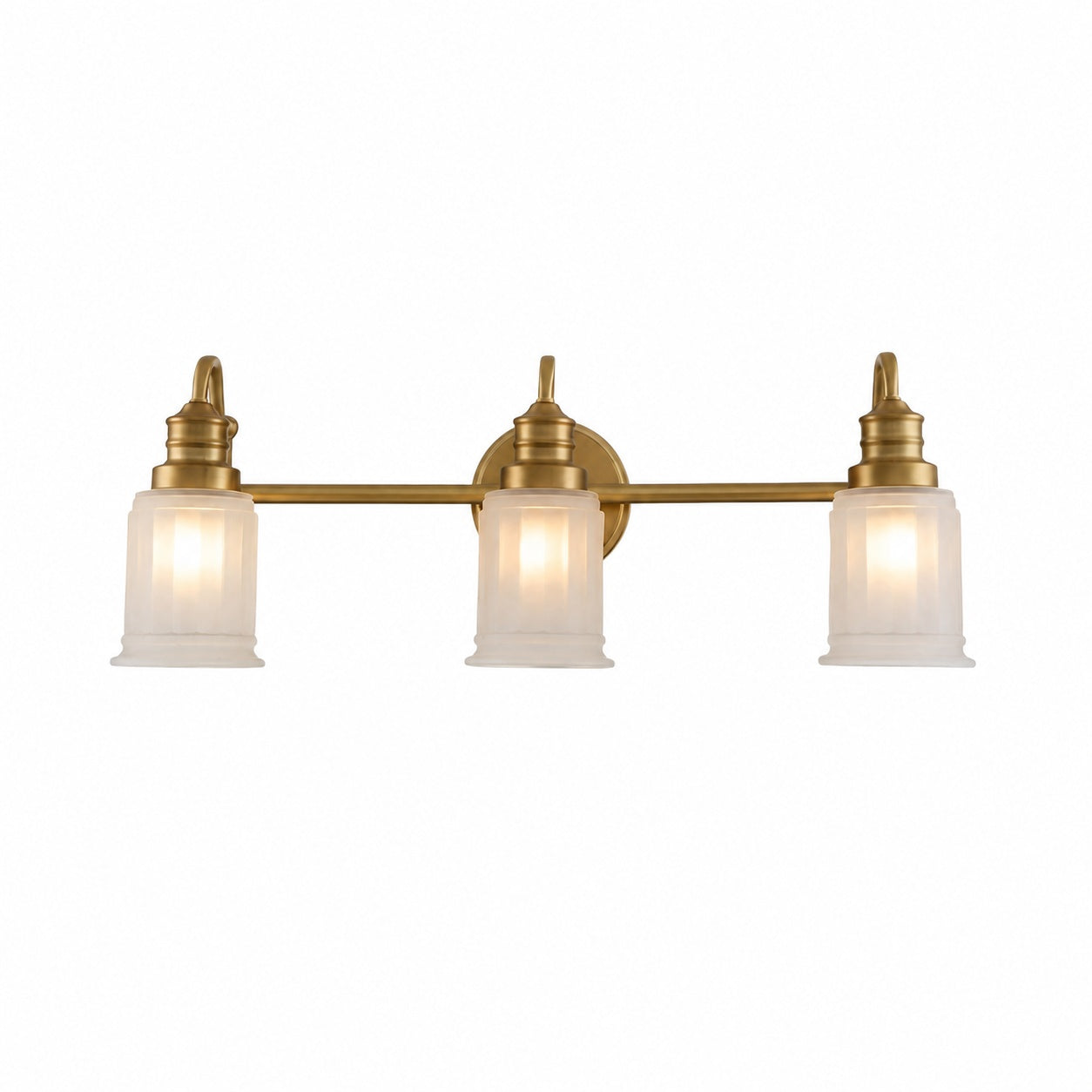 Lirra Bathroom Metal Wall Lamp with Glass Shade - Damp Rated Wall Sconce