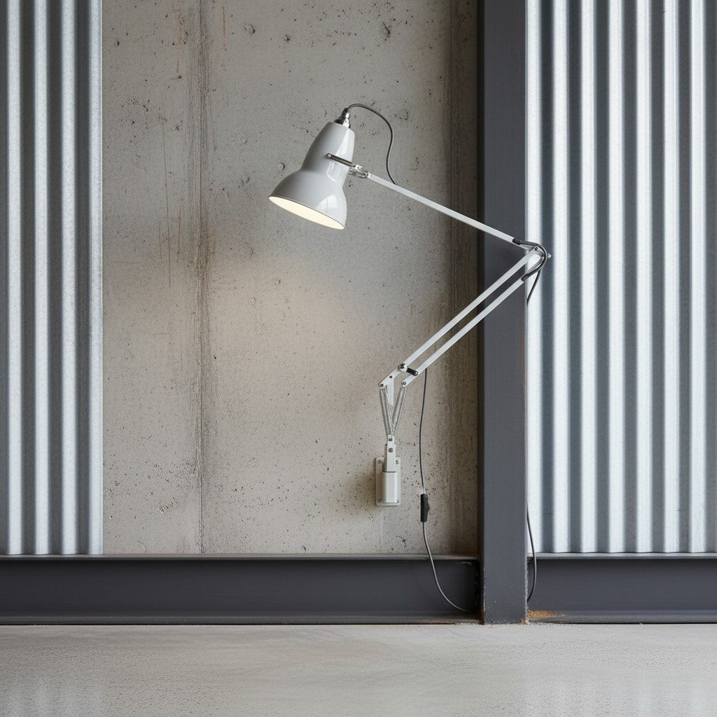 Original 1227 Sleek Adjustable Arm Wall Lamp with Aluminium Shade for Living Space