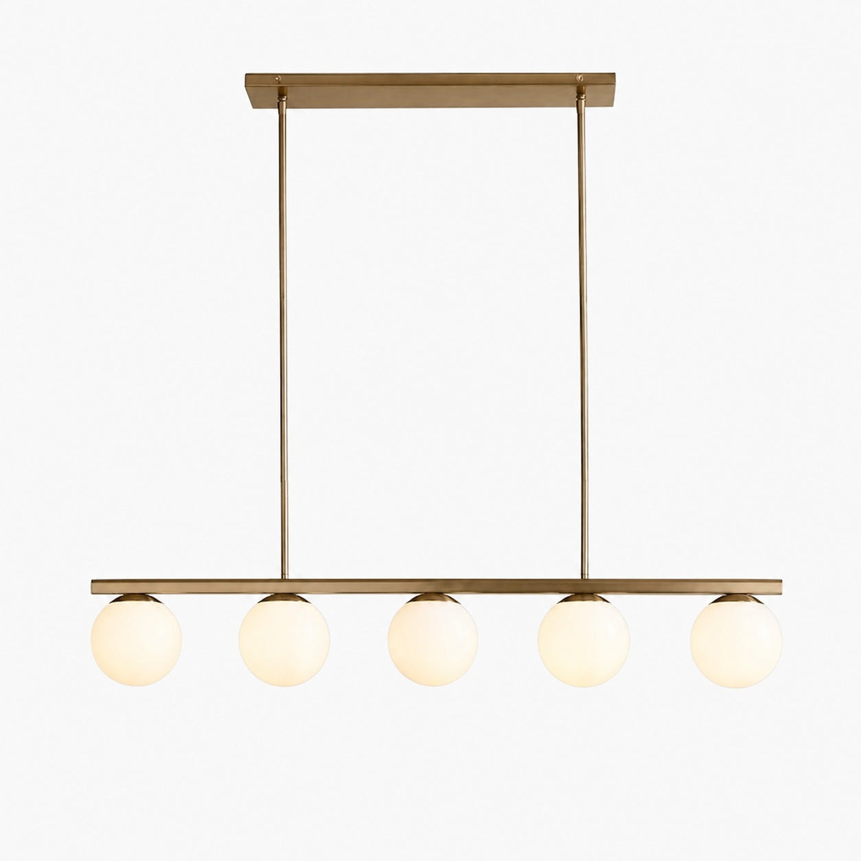 Brelia Round Light Chandelier - Modern Milk Glass Globe Ceiling Light