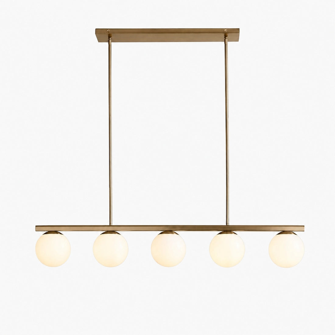 Brelia Round Light Chandelier - Modern Milk Glass Globe Ceiling Light