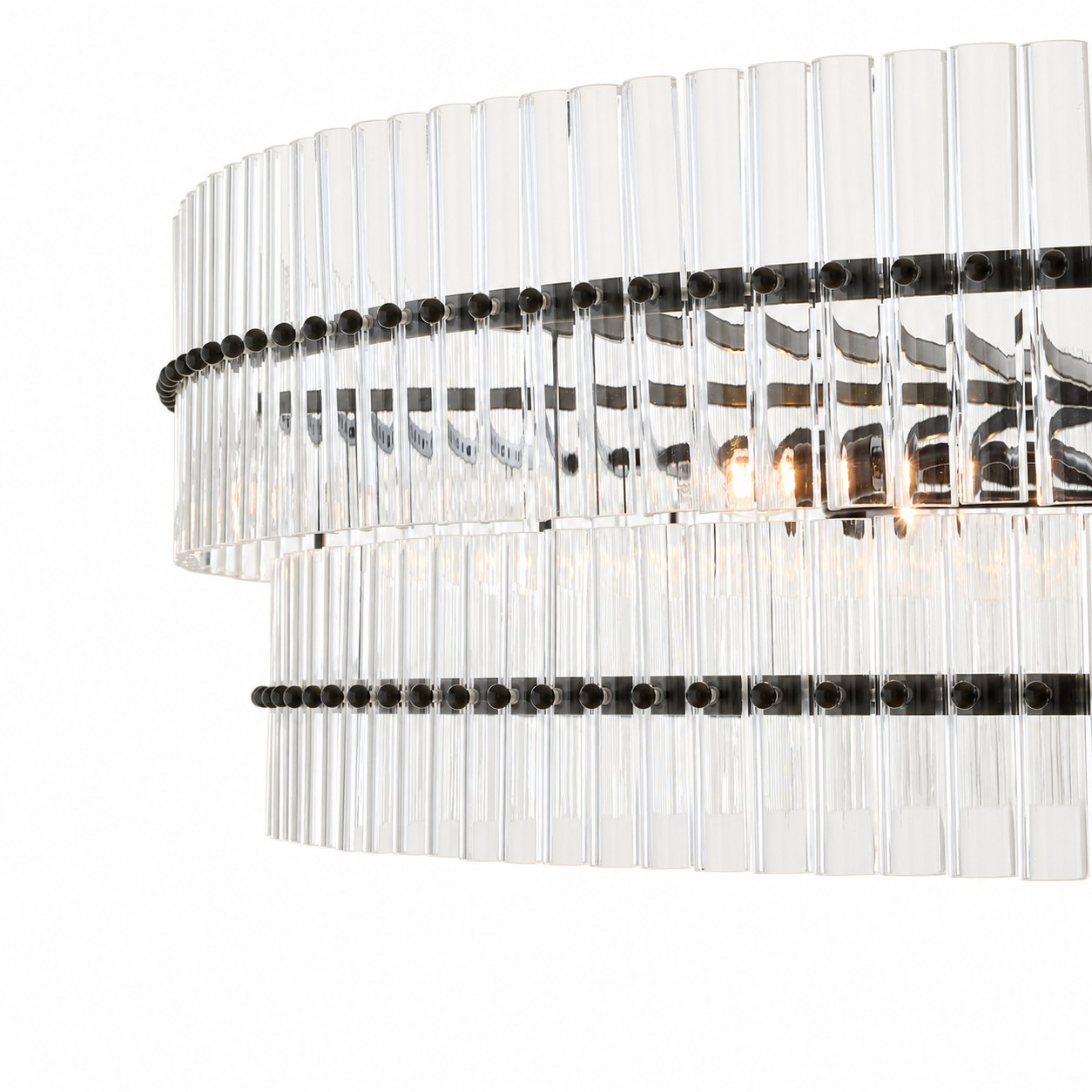 Lumora Crystal Pendant Light – Elegant Tumbled Brass & Cut Glass
