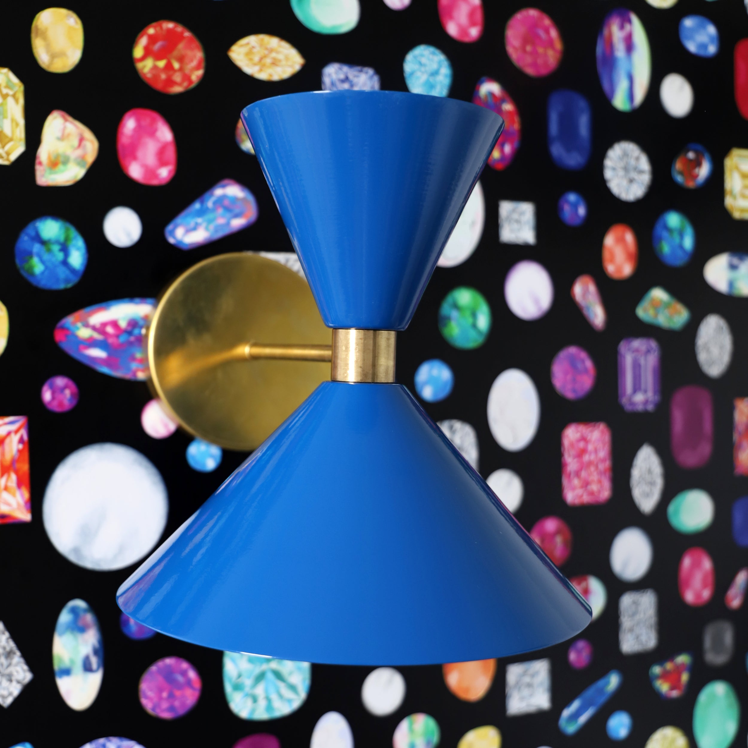 Brass Cone Wall Sconce - Hourglass Lighting for Home Spaces