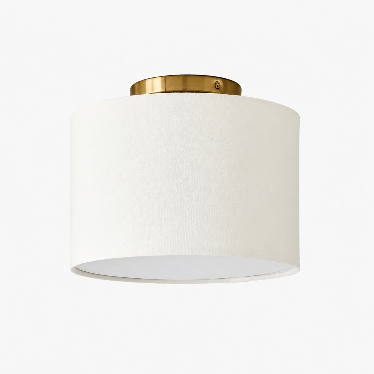 Jelvane Drum Flush Mount with Fabric Shade
