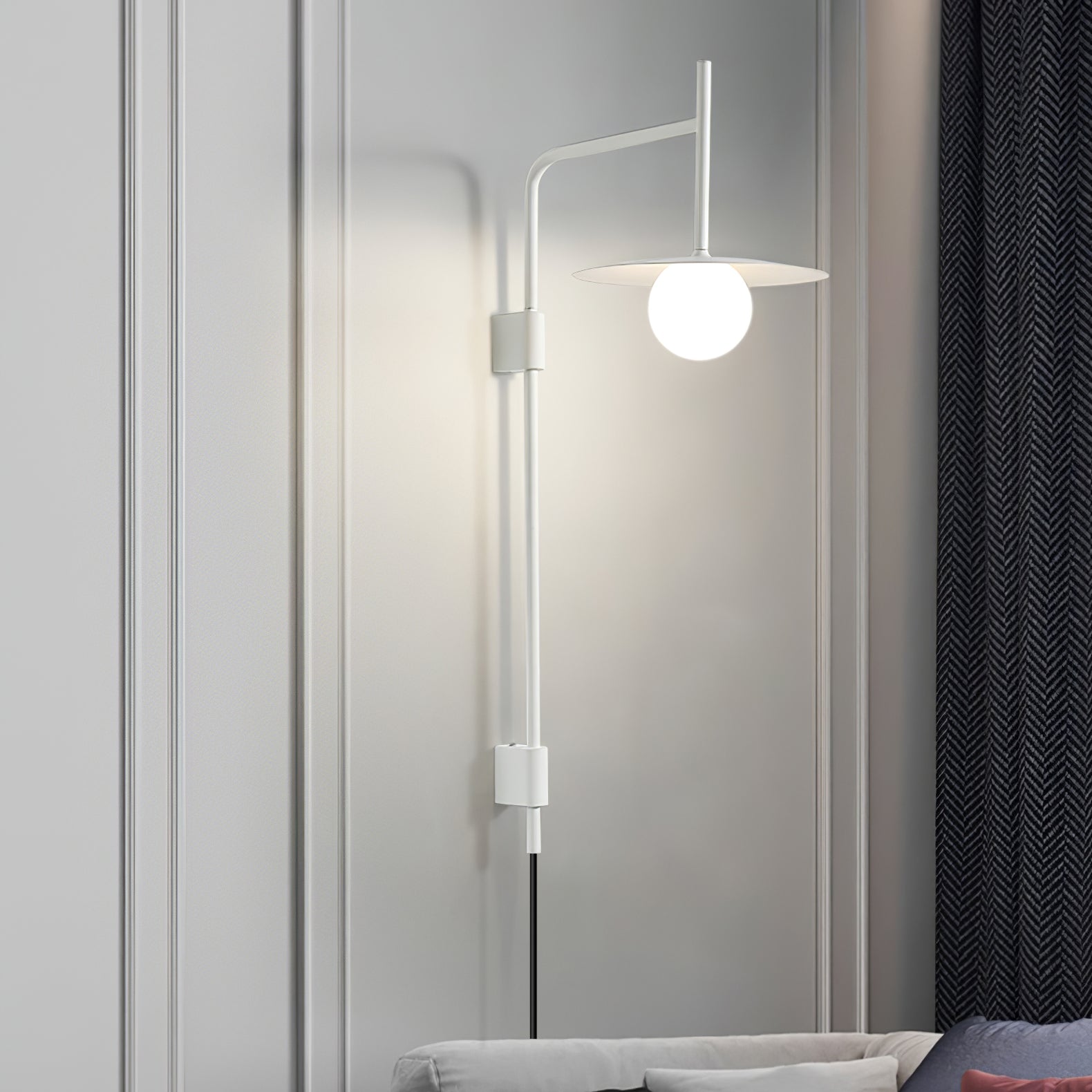 Gea Metal Swing Arm Wall Lamp - Scandinavian Minimalist Nordic Sconce
