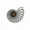 Spiralyn Nautilus Shell Silhouette Modern Wall Lamp - Lighting for Living Room