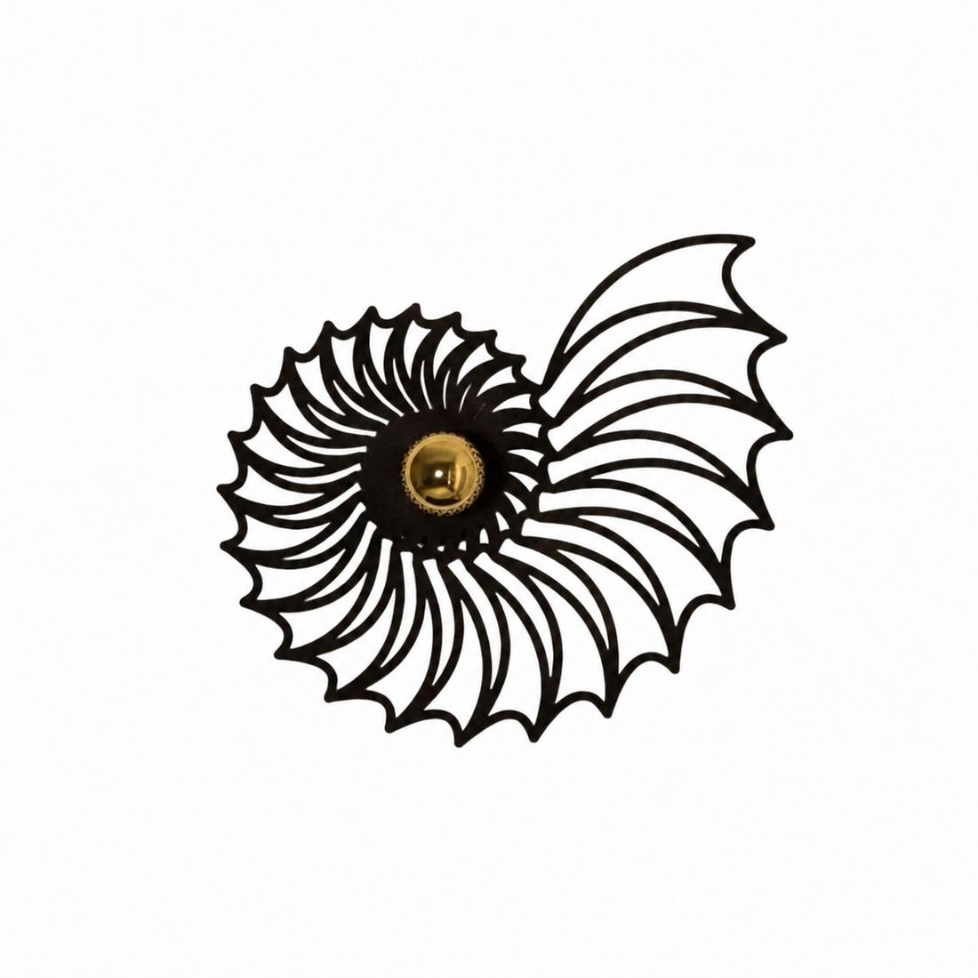 Spiralyn Nautilus Shell Silhouette Modern Wall Lamp - Lighting for Living Room