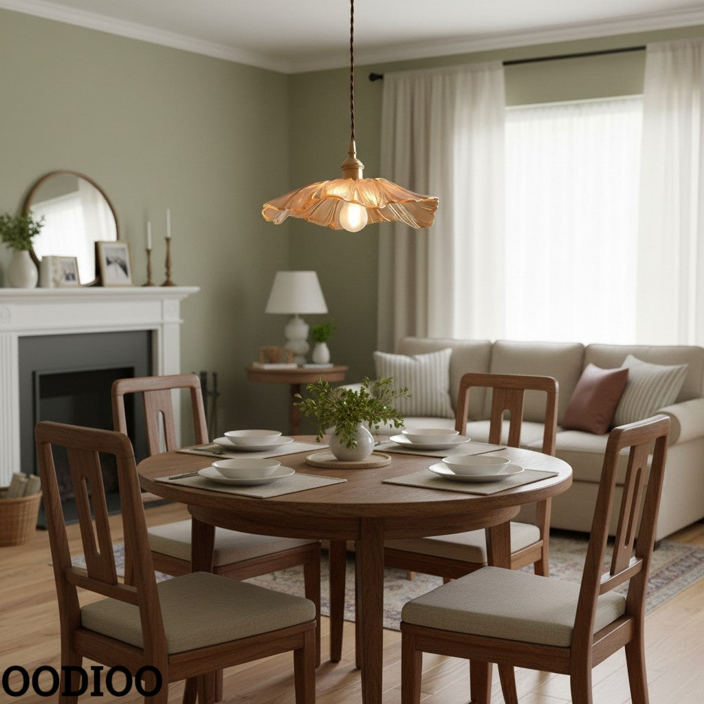 Nordic Flower Glass Pendant Light for Living Room