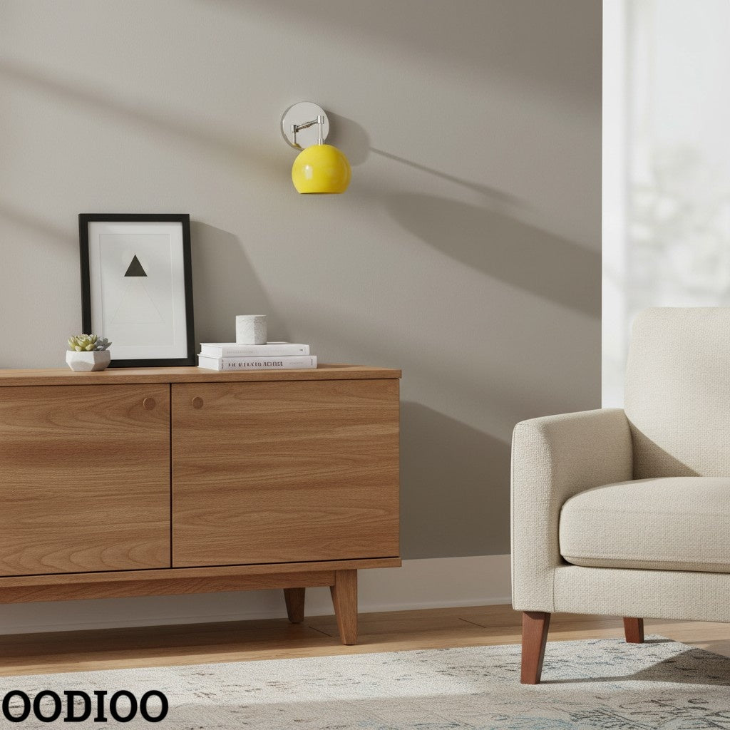 Accent Lighting Globe Wall Sconce in Sunshine Yellow
