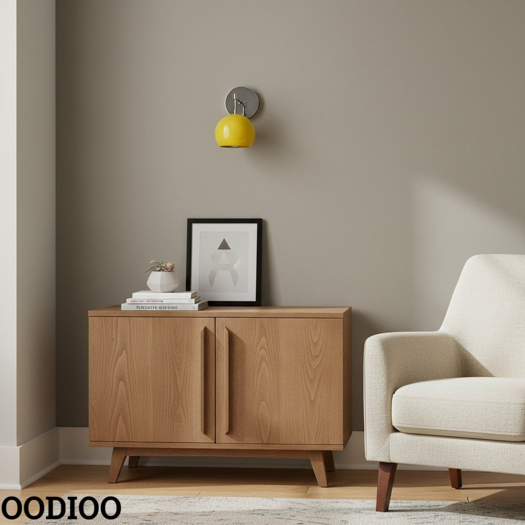 Accent Lighting Globe Wall Sconce in Sunshine Yellow