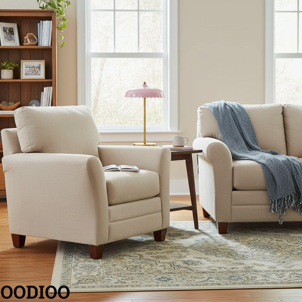 Rayla Vintage Brass Finish Table Lamp – Scalloped Glass Shade for Bedroom Accent