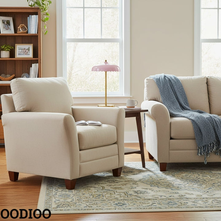 Rayla Vintage Brass Finish Table Lamp – Scalloped Glass Shade for Bedroom Accent