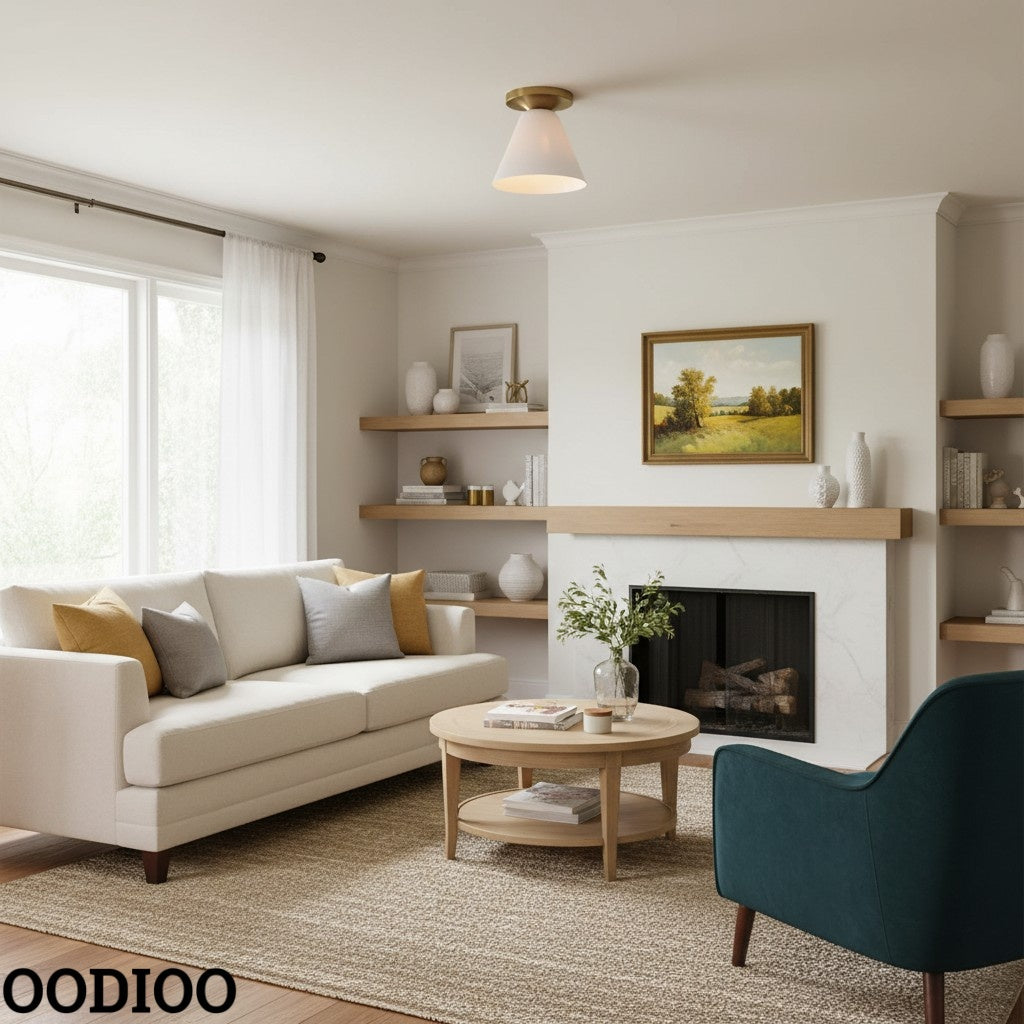 Conica Cone Flush Mount – Glass Ceiling Light for Modern Spaces