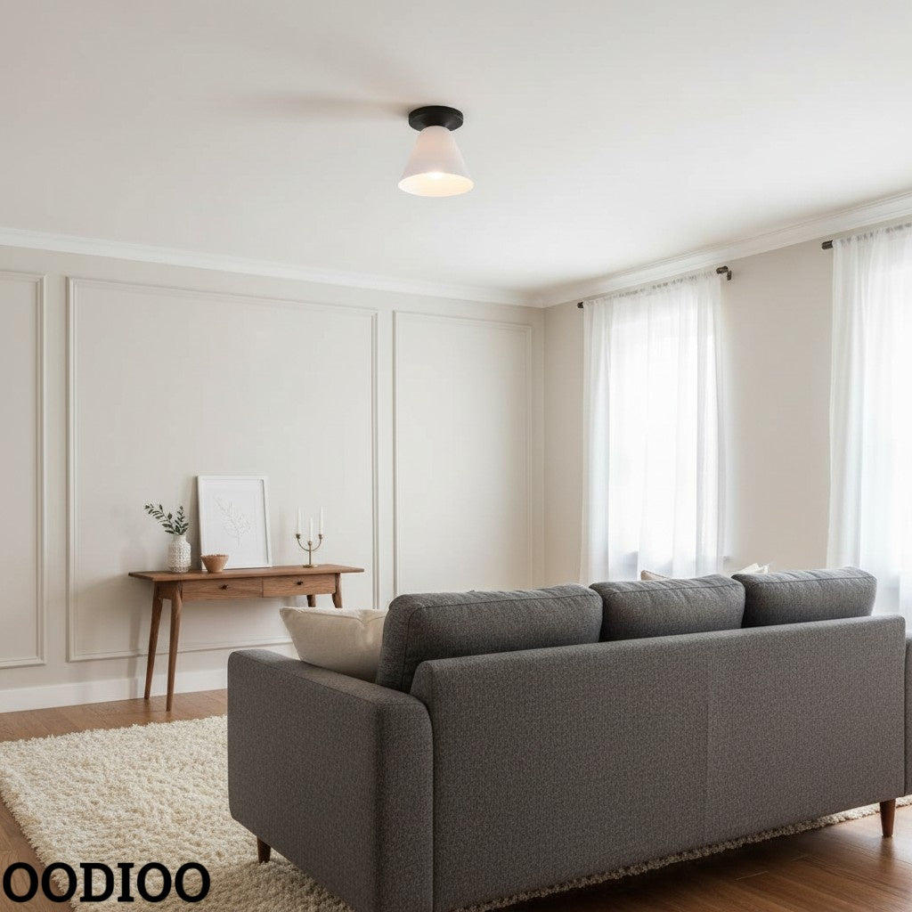 Conica Cone Flush Mount – Glass Ceiling Light for Modern Spaces