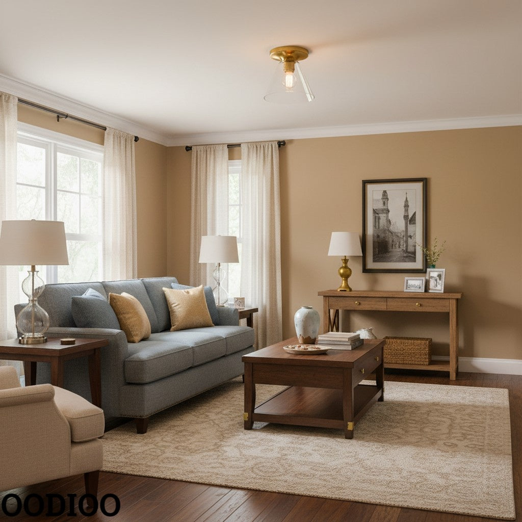 Conica Cone Flush Mount – Glass Ceiling Light for Modern Spaces