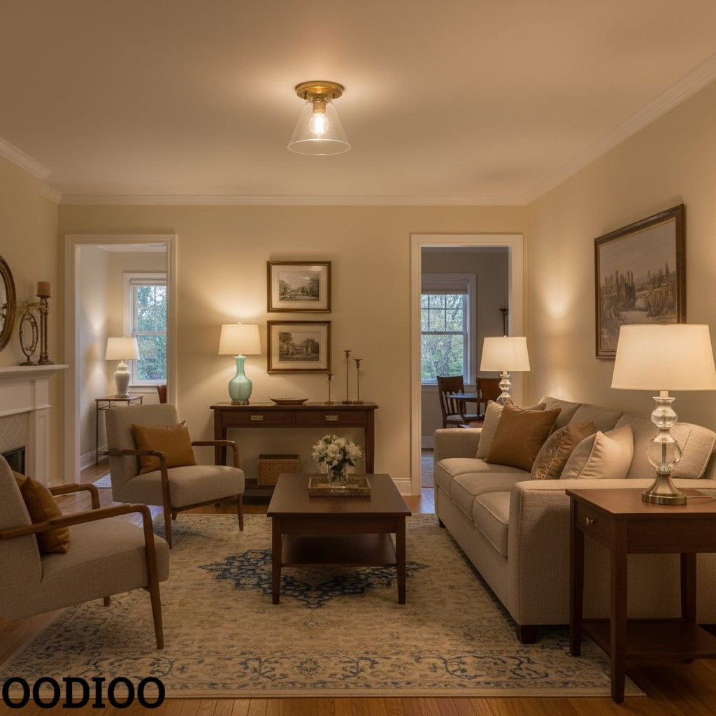 Conica Cone Flush Mount – Glass Ceiling Light for Modern Spaces