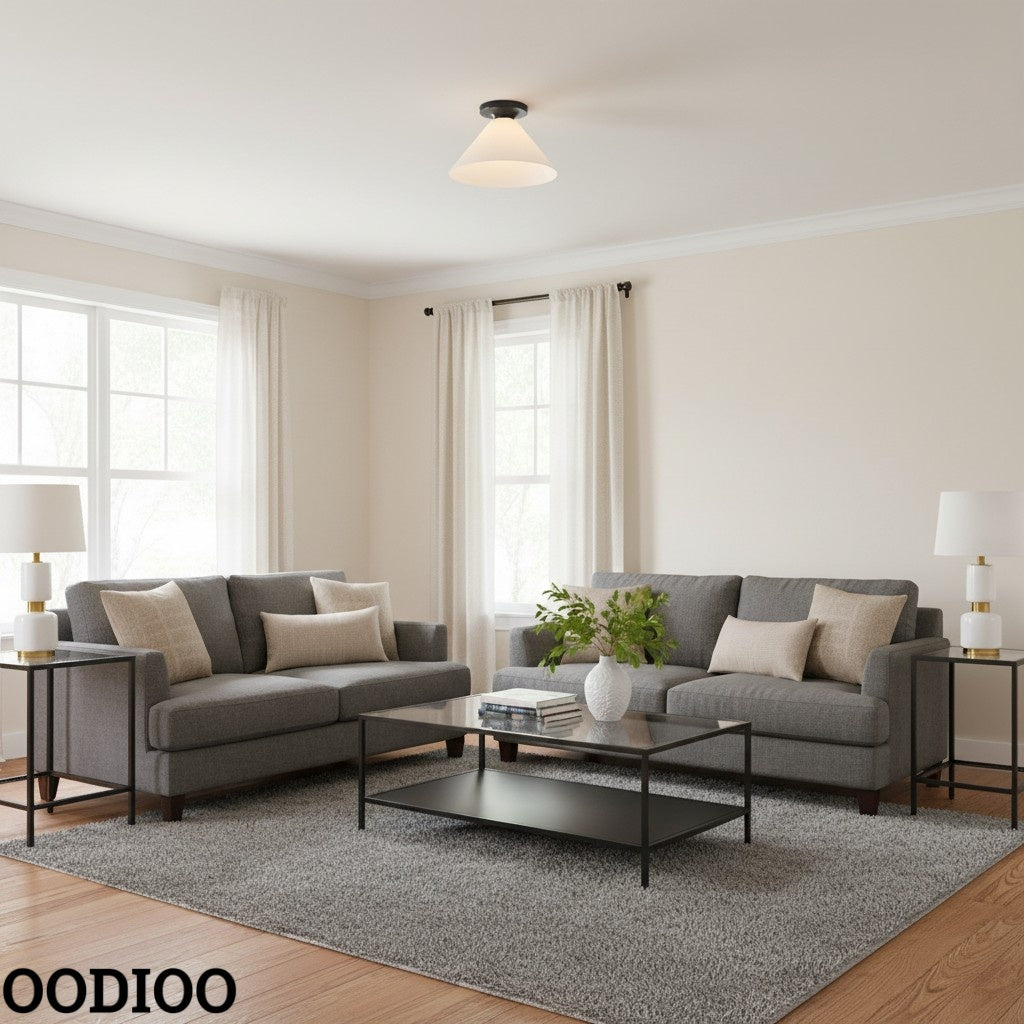 Conica Cone Flush Mount – Glass Ceiling Light for Modern Spaces