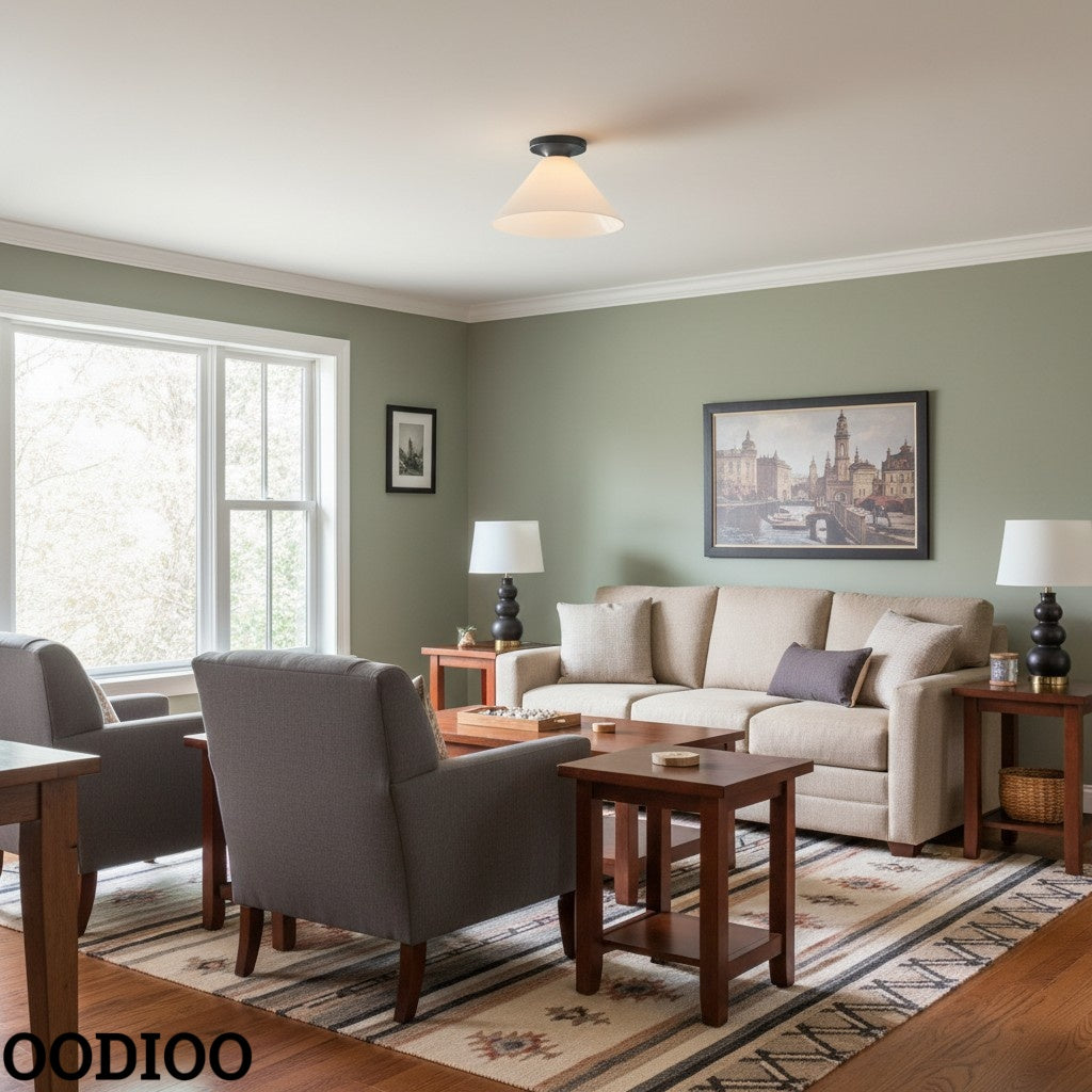 Conica Cone Flush Mount – Glass Ceiling Light for Modern Spaces