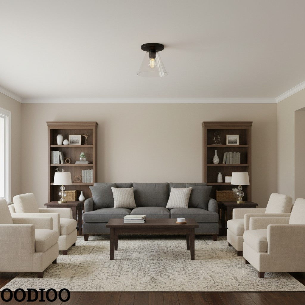 Conica Cone Flush Mount – Glass Ceiling Light for Modern Spaces