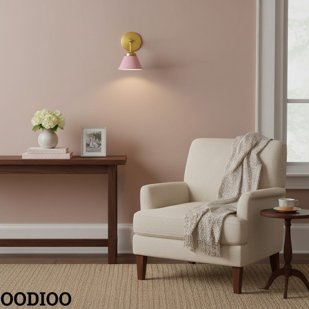 Modern Cone With Elegant Swivel Mechanism Brass Wall Lamp