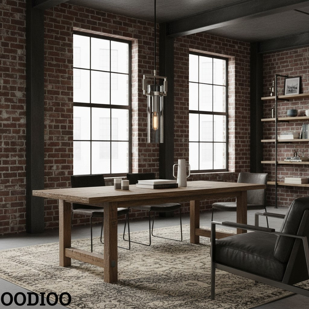 Machinist Glass Globe Pendant Light - Ball Clear Glass Lamp with Chain