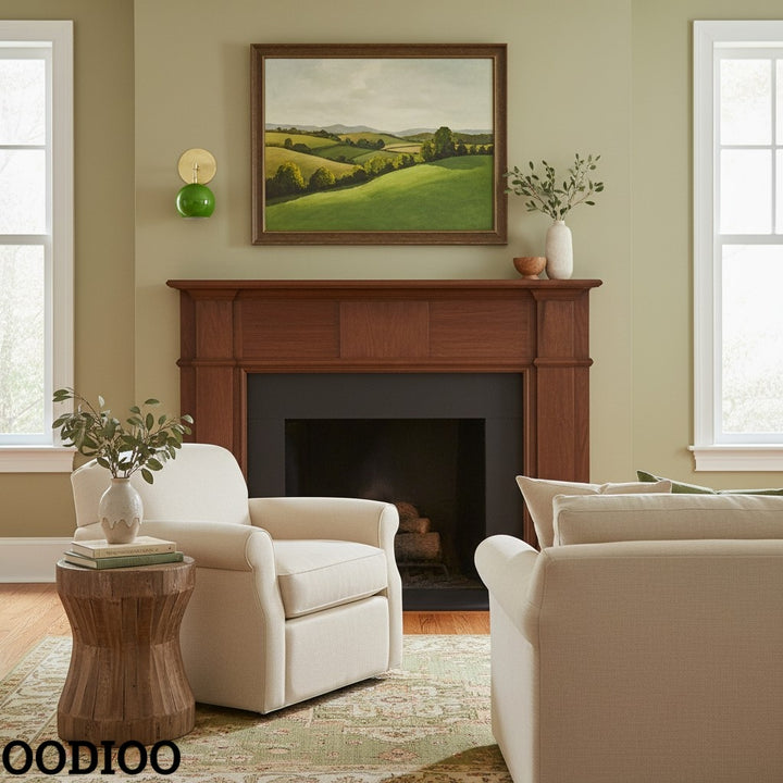 Vintage Inspired Spring Green Globe Wall Sconce