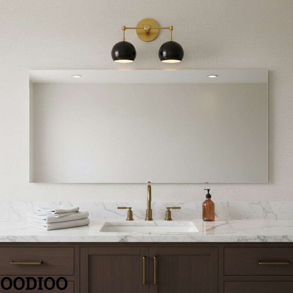 Daisy Wall Sconce - Double Globe Bubble Metal Multicolor Bath Light