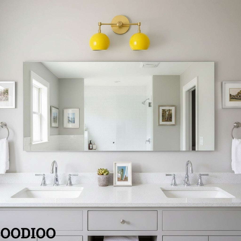 Daisy Wall Sconce - Double Globe Bubble Metal Multicolor Bath Light