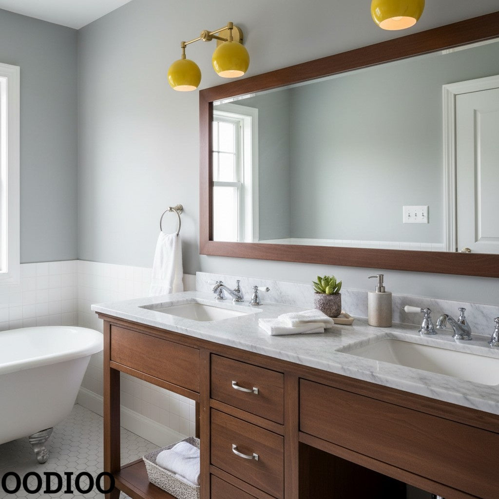 Daisy Wall Sconce - Double Globe Bubble Metal Multicolor Bath Light