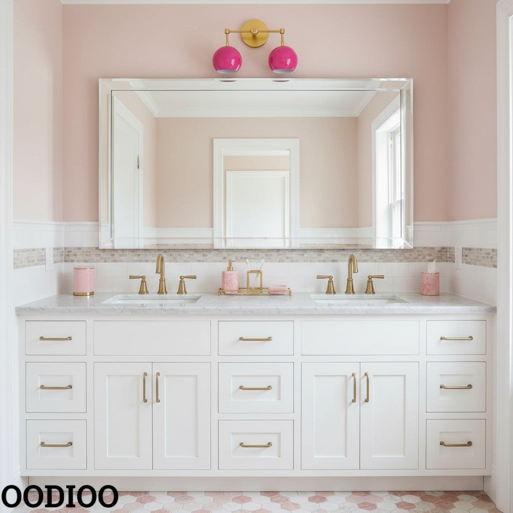 Daisy Wall Sconce - Double Globe Bubble Metal Multicolor Bath Light