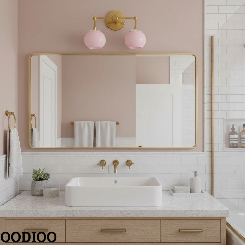 Daisy Wall Sconce - Double Globe Bubble Metal Multicolor Bath Light