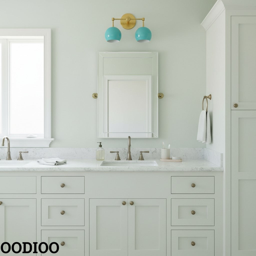 Daisy Wall Sconce - Double Globe Bubble Metal Multicolor Bath Light