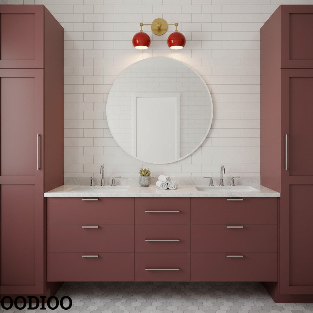 Daisy Wall Sconce - Double Globe Bubble Metal Multicolor Bath Light