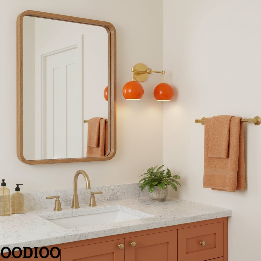 Orange Peel Wall Sconce - Double Bubble Vanity Bath Wall Light