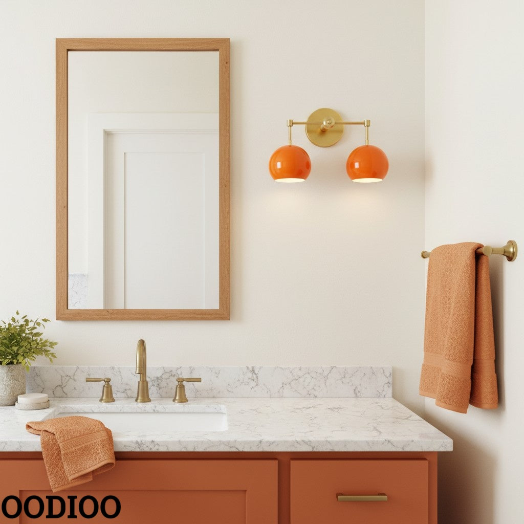 Orange Peel Wall Sconce - Double Bubble Vanity Bath Wall Light