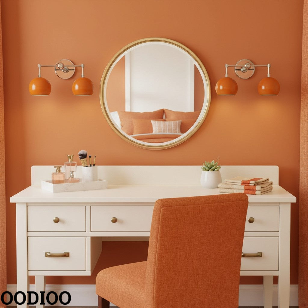 Orange Peel Wall Sconce - Double Bubble Vanity Bath Wall Light