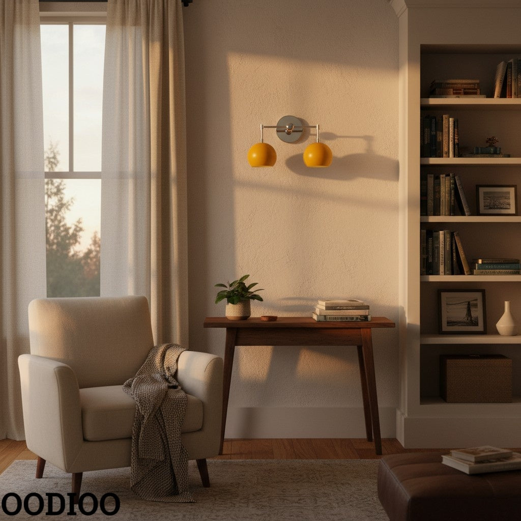 Sunshine Yellow Shades Sconce - Bubble Pop Vanity Wall Light For Bedroom