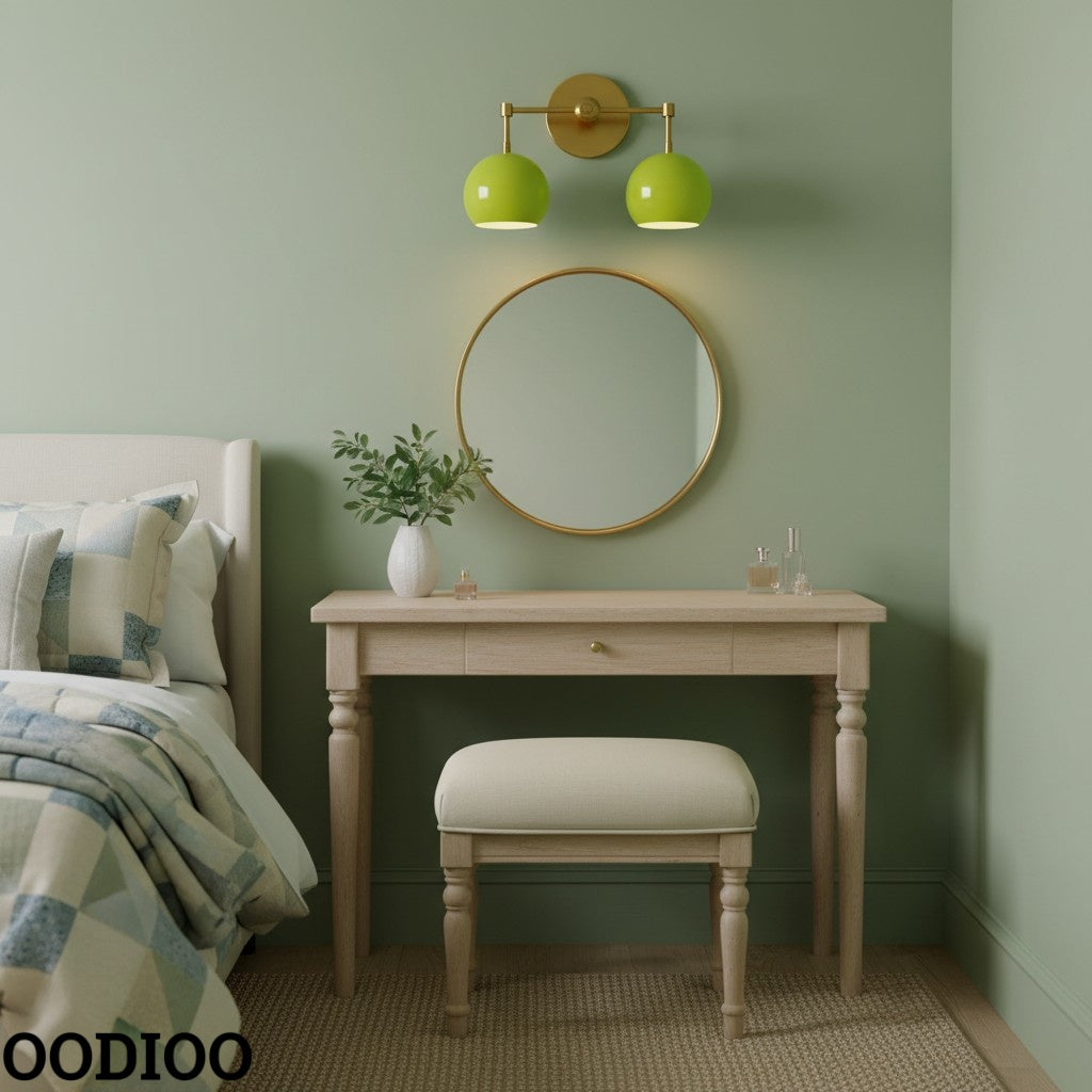 Spring Green Shades Sconce - Double Bubble Pop Vanity Wall Light