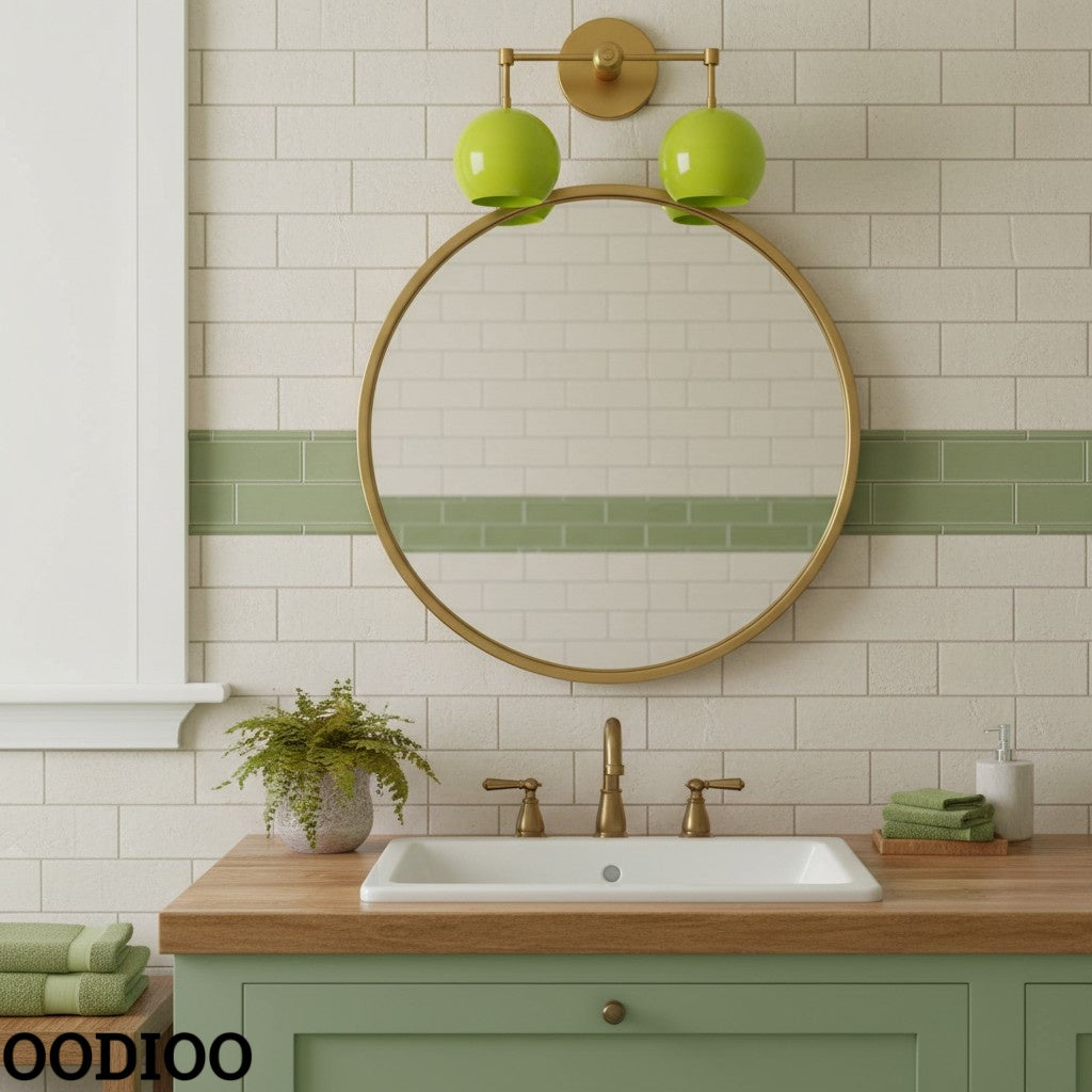 Spring Green Shades Sconce - Double Bubble Pop Vanity Wall Light