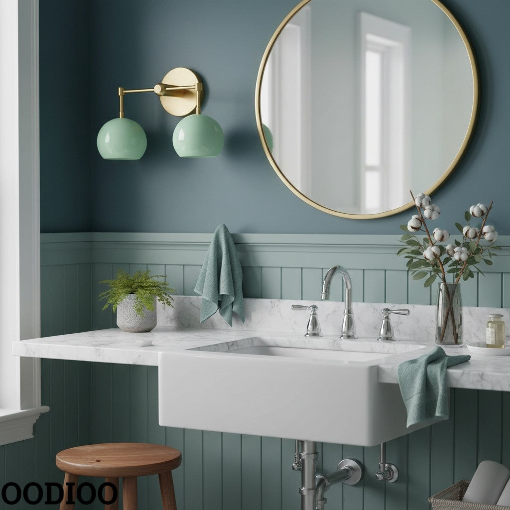 Spring Green Shades Sconce - Double Bubble Pop Vanity Wall Light