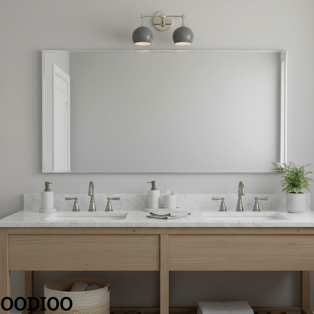 Grey Shades Sconce - Double Head Vanity Bathroom Wall Light