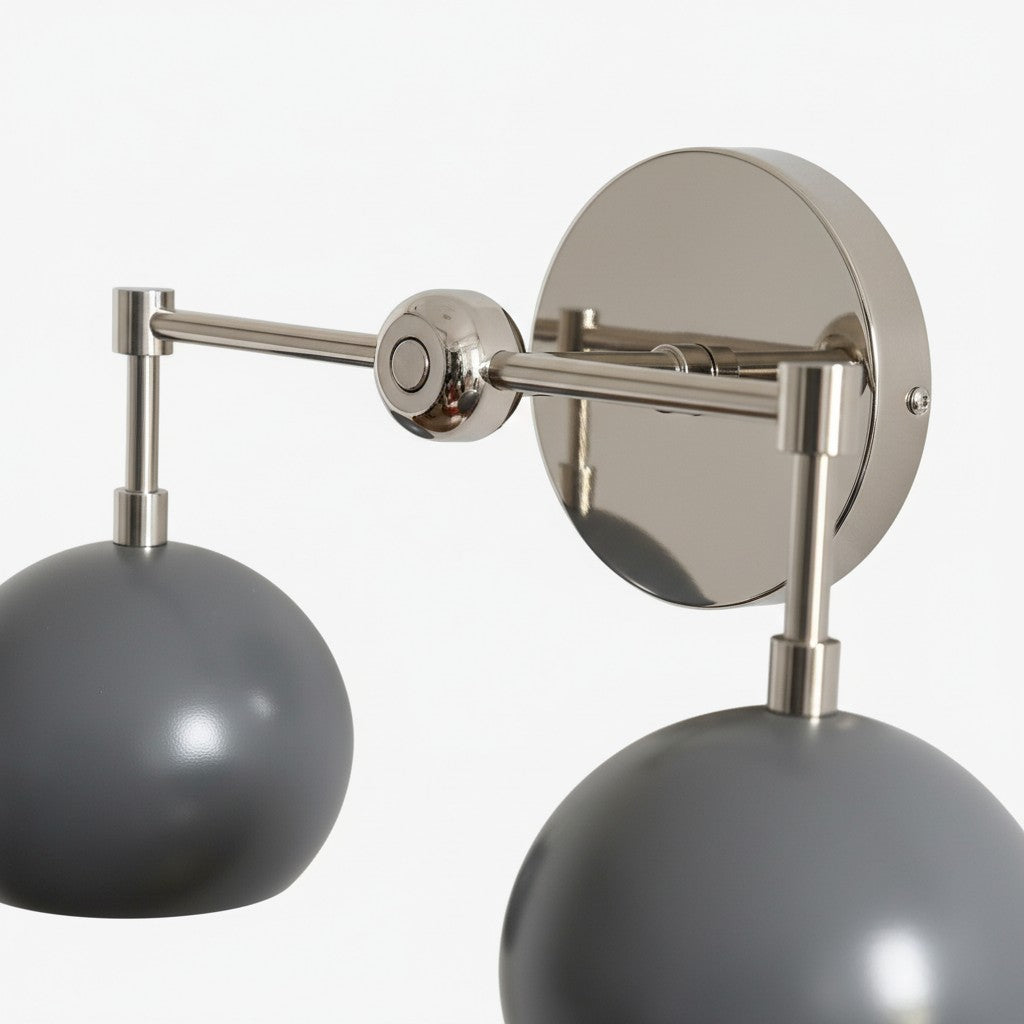Grey Shades Sconce - Double Head Vanity Bathroom Wall Light