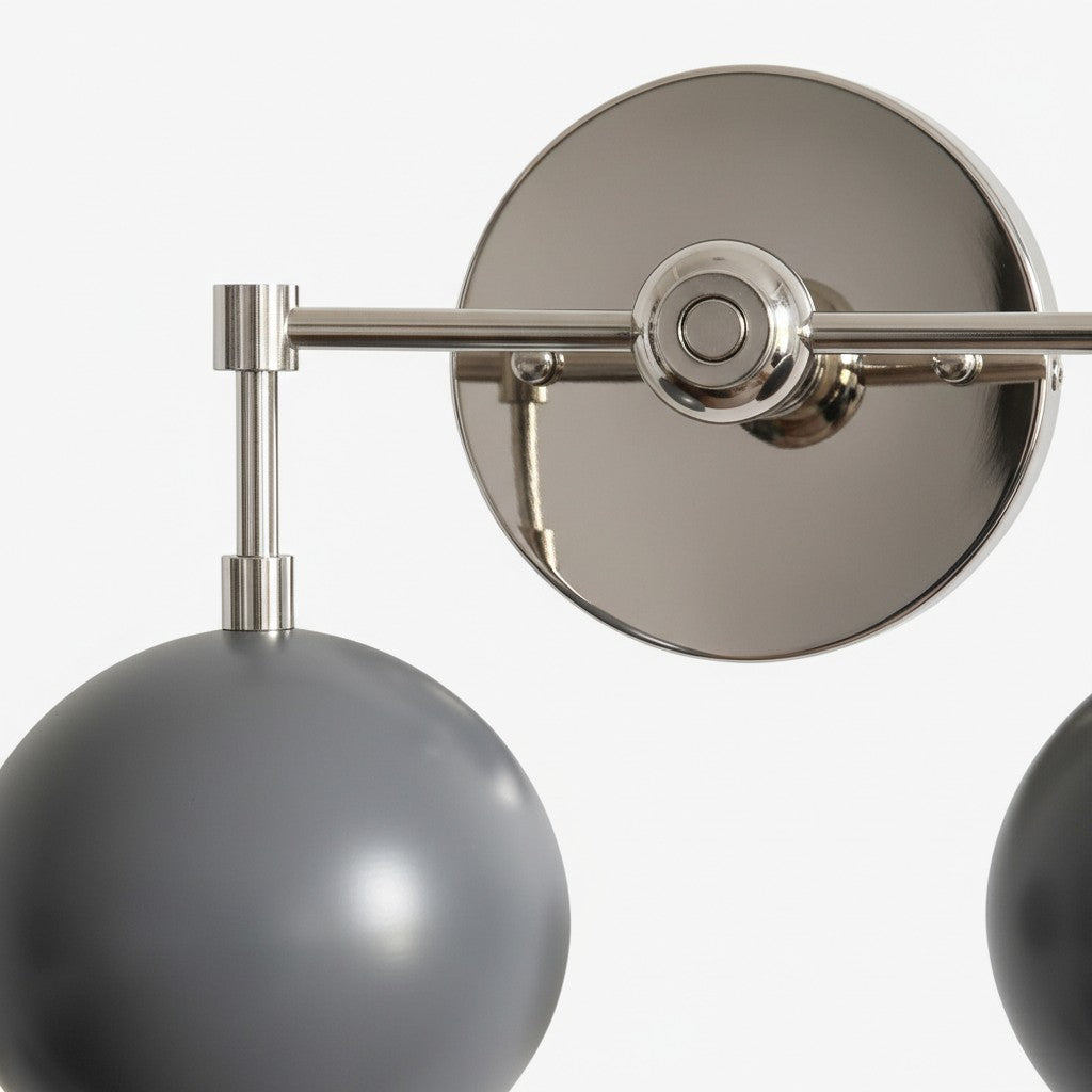 Grey Shades Sconce - Double Head Vanity Bathroom Wall Light