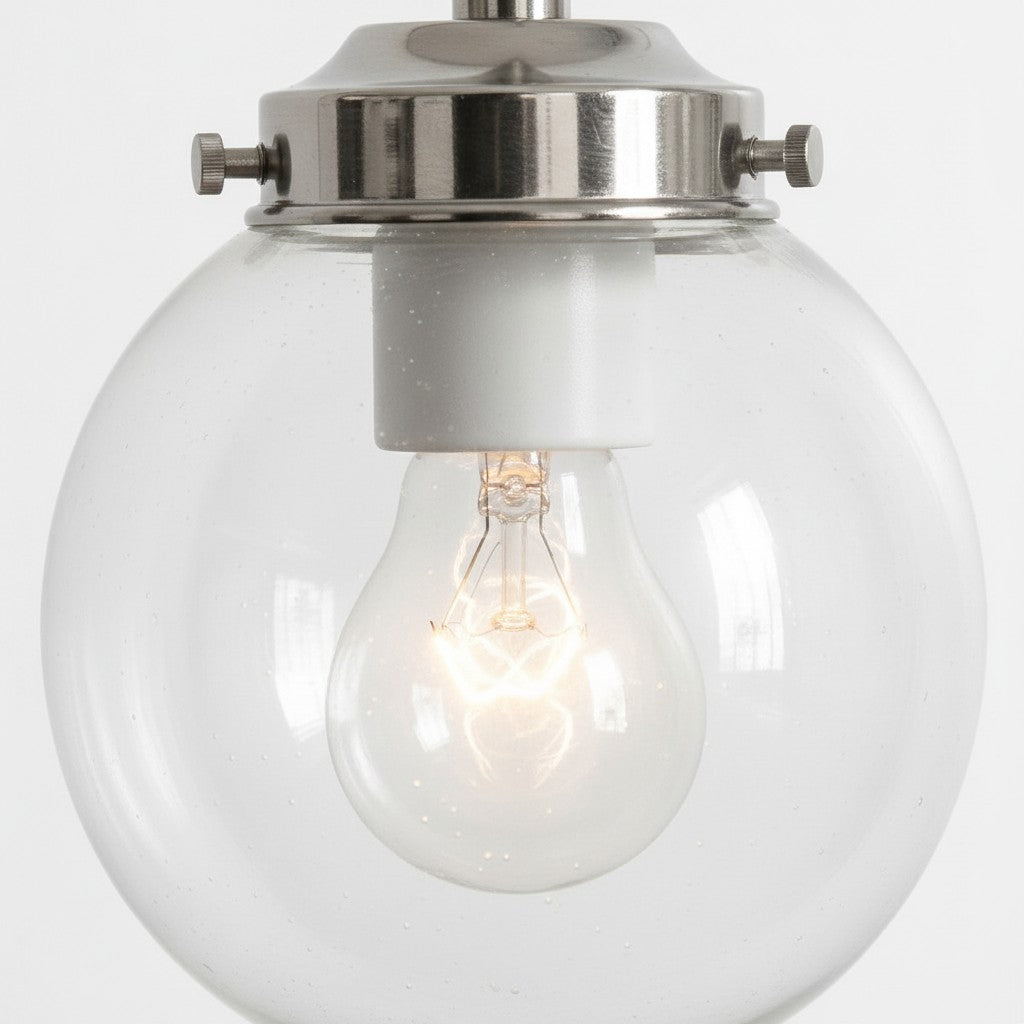 Two-Light Sconce - Double Head Glass Bathroom Wall Light