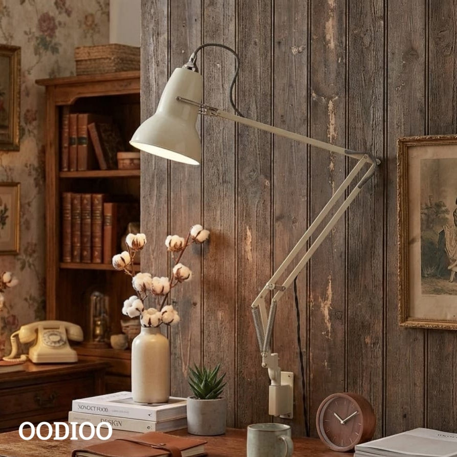 Original 1227 Sleek Adjustable Arm Wall Lamp with Aluminium Shade for Living Space