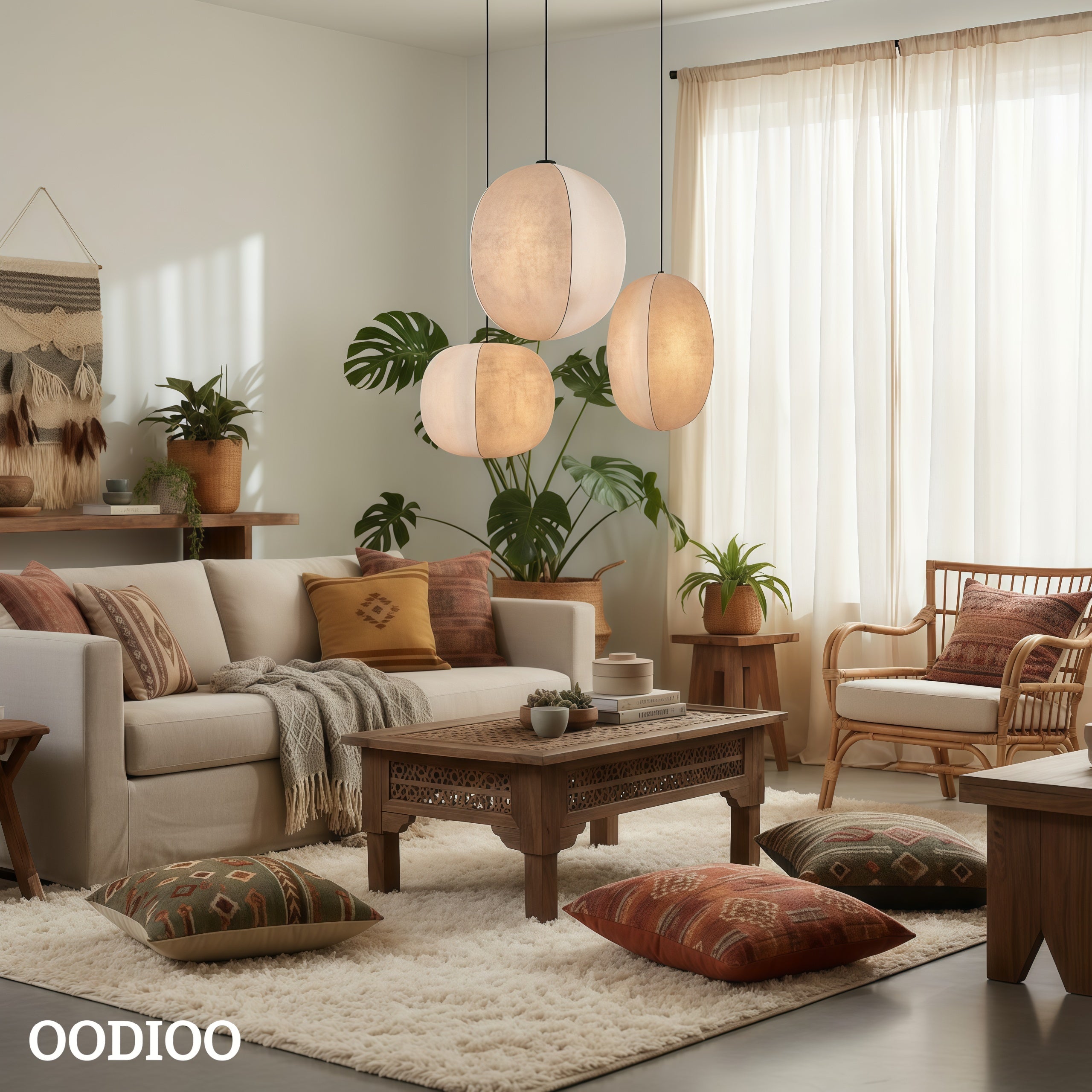 Diora Sculptural Design Pendant Light – Metal Modern Style for Living Room