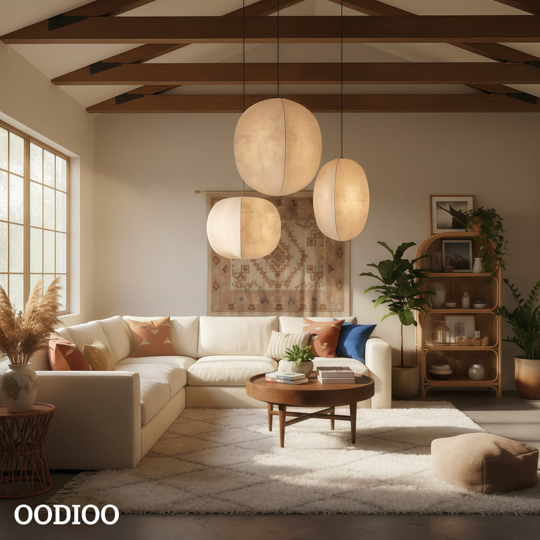 Diora Sculptural Design Pendant Light – Metal Modern Style for Living Room