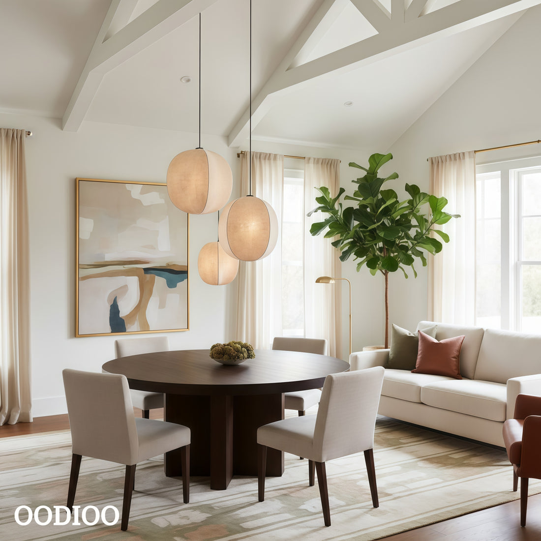 Diora Sculptural Design Pendant Light – Metal Modern Style for Living Room