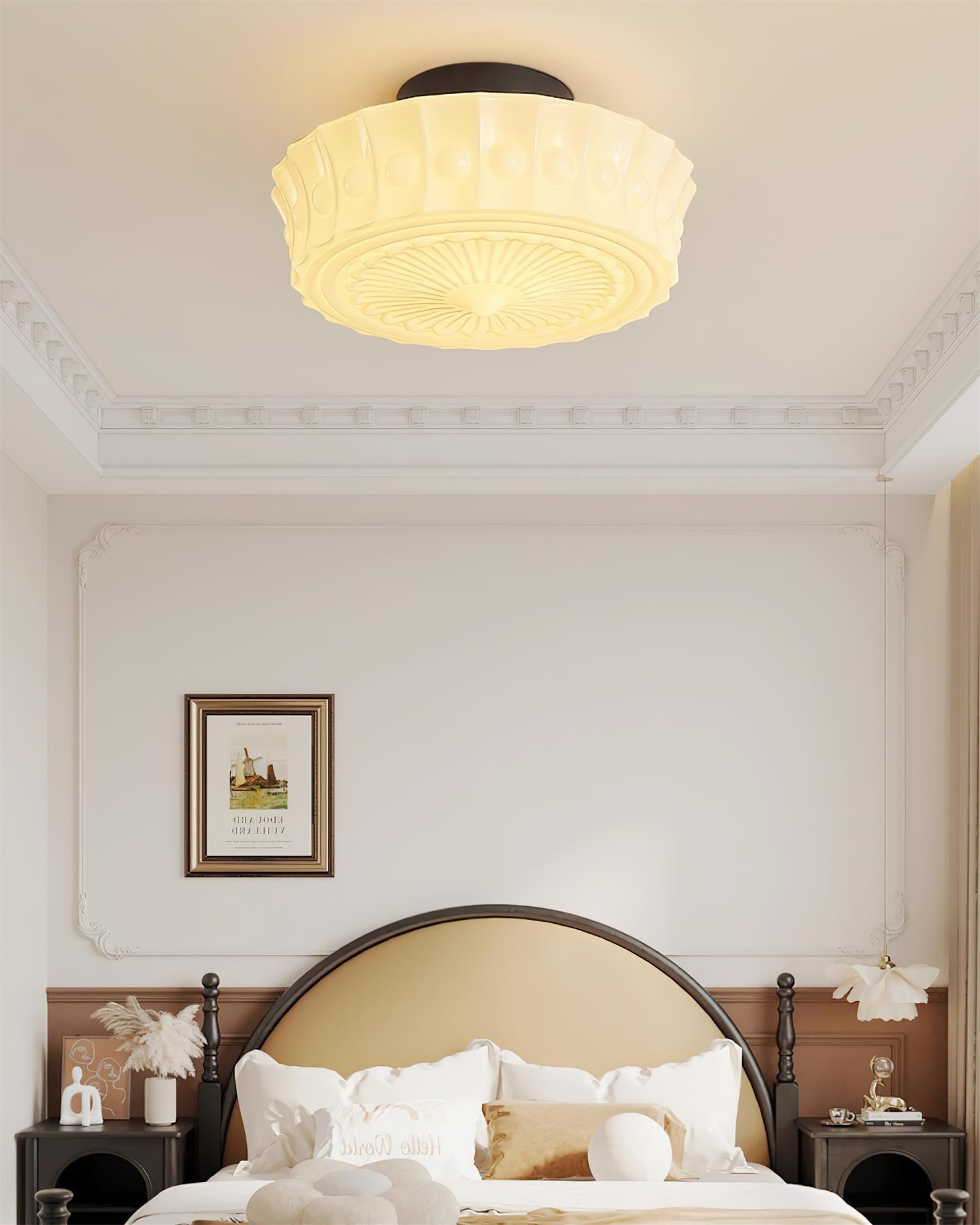 Palace Style Symmetrical Design Flush Mount Lighting