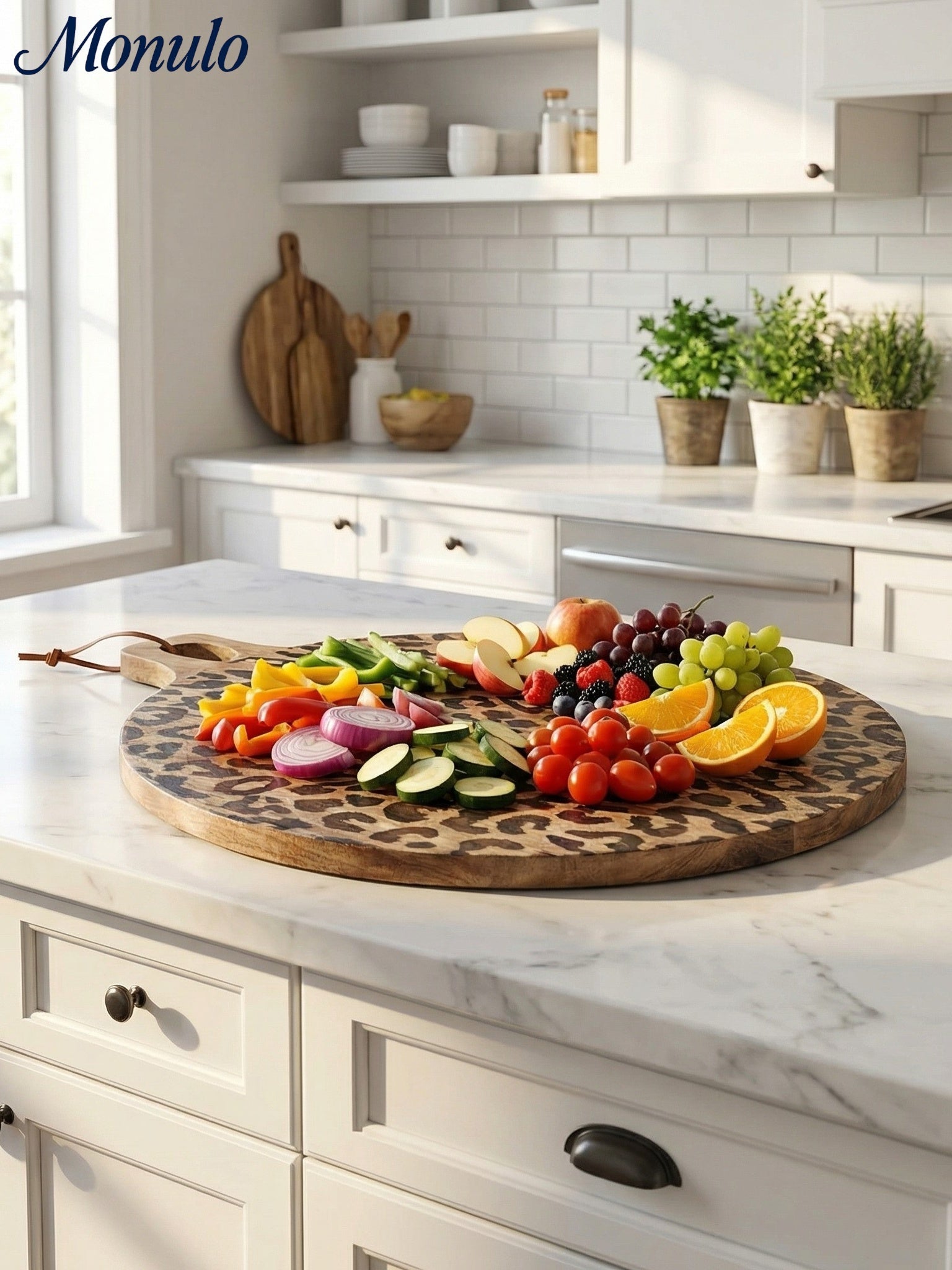 Leopard Solid Sapele Wood Board - Functional Dining Accessory for Kitchen island